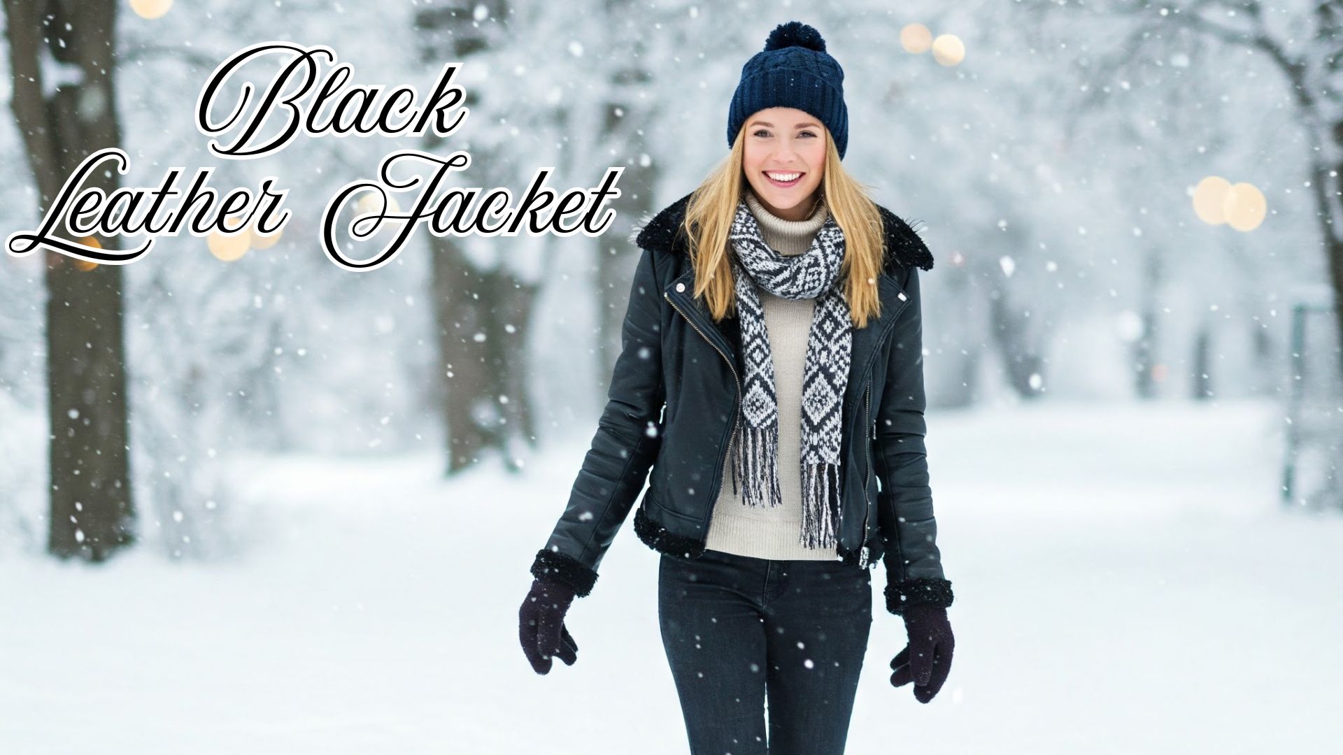 black leather jacket