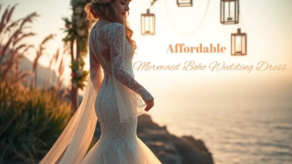 Affordable Mermaid Boho Wedding Dress